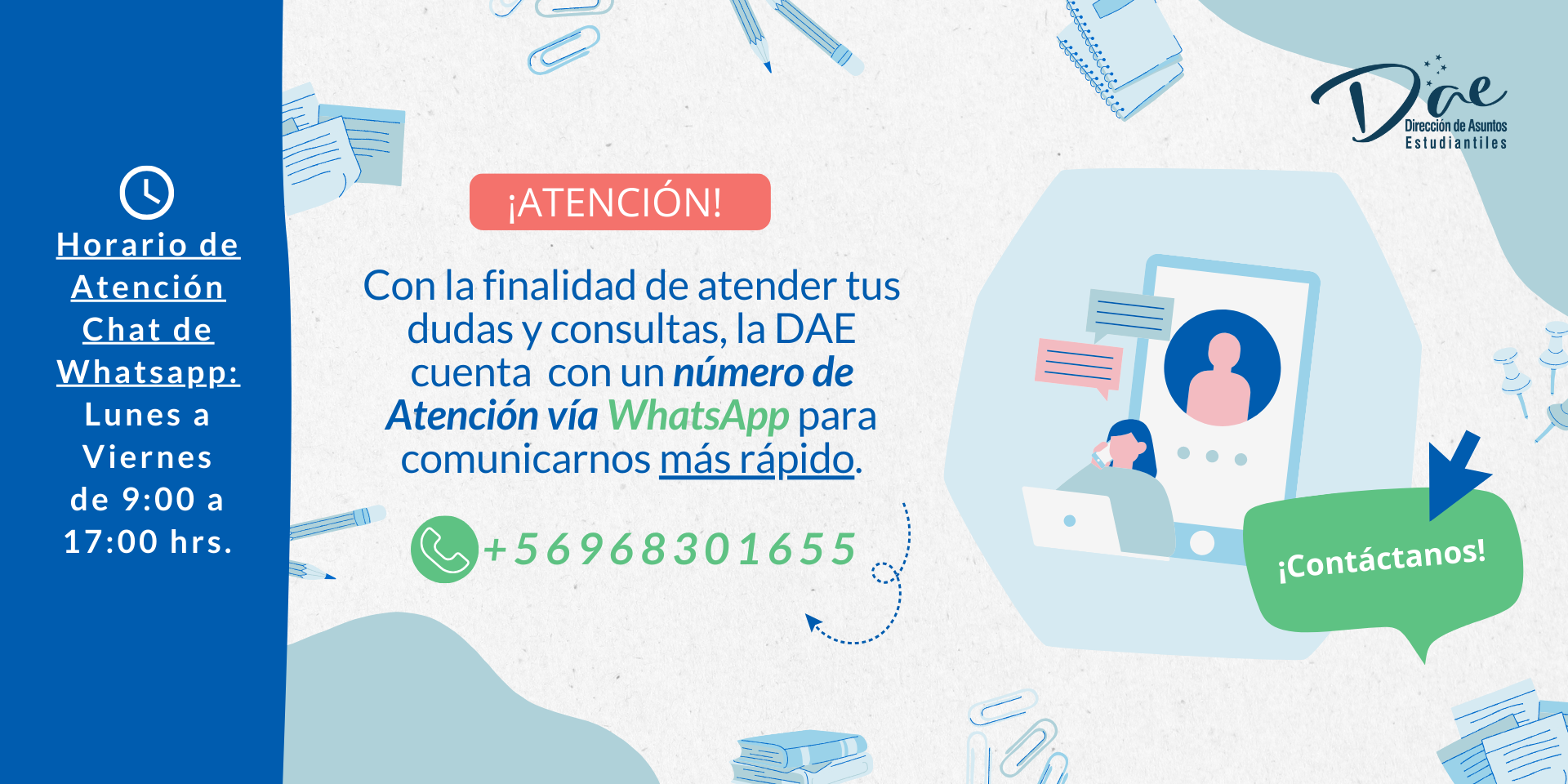 Whatsapp consultas DAE