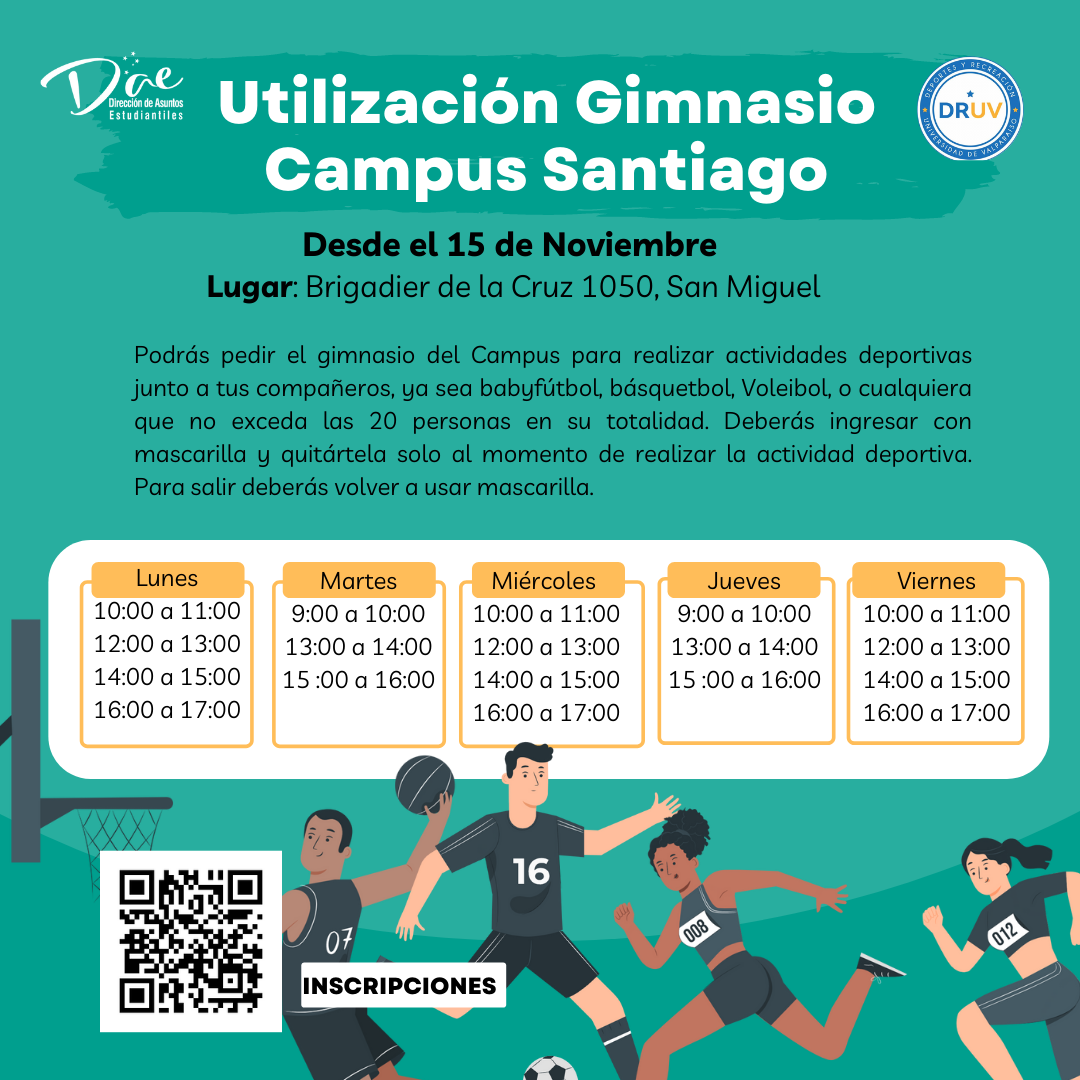 Disponibilidad cancha gimnasio campus Santiago